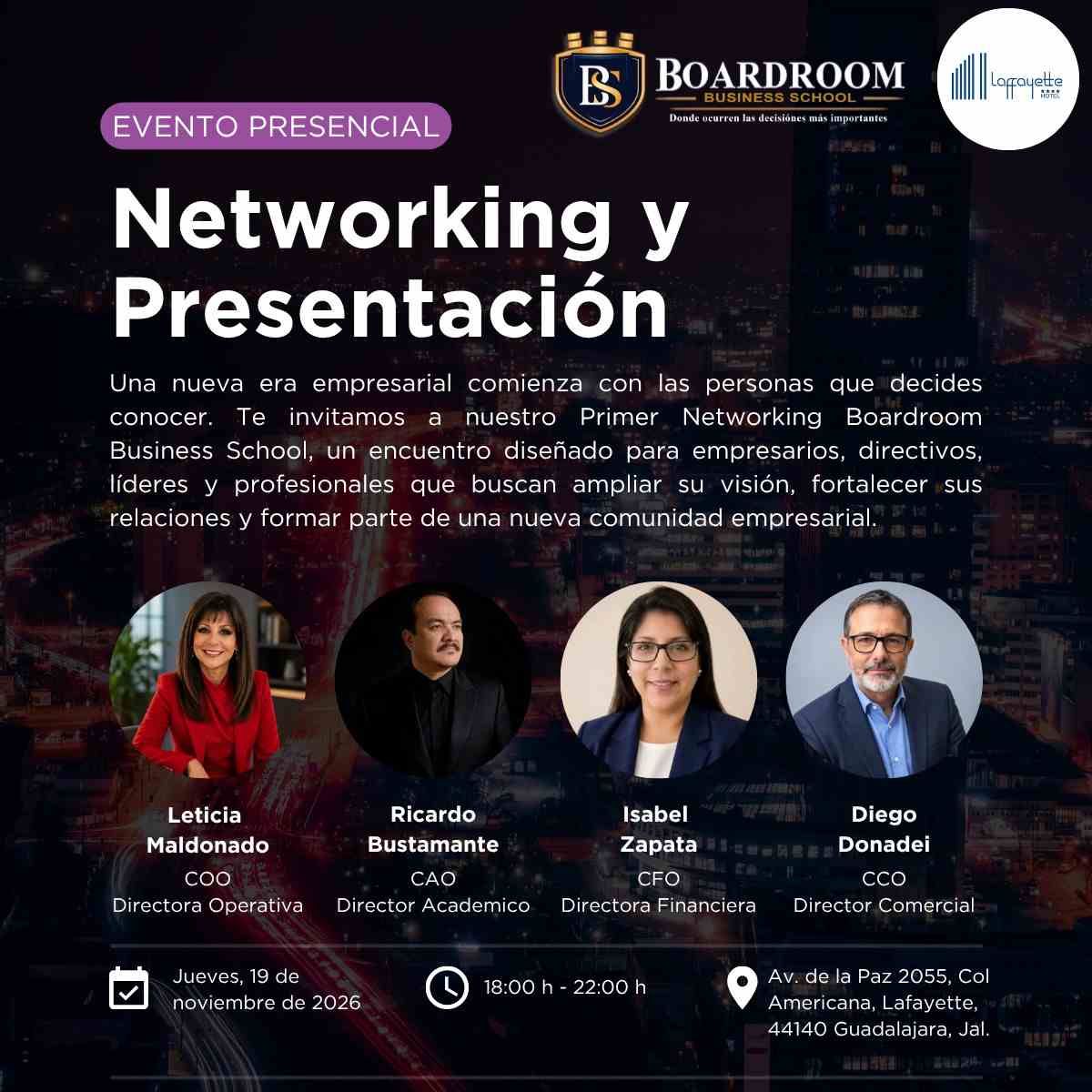 Evento Networking Boardroom